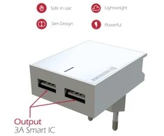Swissten įkroviklis 2x USB-A 3 A (22045000)