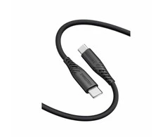 „Swissten“ minkštas silikoninis USB-C – USB-C 60W laidas, 0,4 m