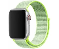 „Swissten“ nailono apyrankė „Apple Watch“ laikrodžiui (42 / 44 / 45 / 49 mm), žalia