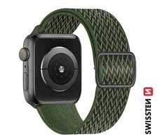 Swissten nailono apyrankė su sagtimi, skirta Apple Watch 42/44/45/49 mm