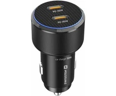 Swissten PD 2x USB-C Car Charger 50W