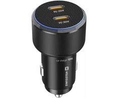 Įkroviklis Swissten PD 2x USB-C Car Charger 50W with USB-C - USB-C Cable 1m