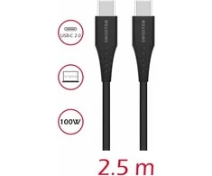 Swissten PD 5A 100 W USB-C duomenų ir įkrovimo laidas 2,5 m