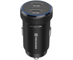 Swissten PD Mini 2x USB-C Car Charger 20W