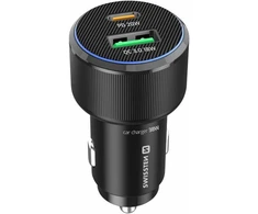 Swissten PD USB-C / USB Car Charger 38W with USB-C - USB-C Cable 1m