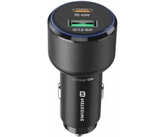 Įkroviklis Swissten PD USB-C / USB Car Charger 63W with USB-C - USB-C Cable 1m
