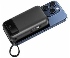 SWISSTEN Nešiojamasis įkroviklis "Powerbank" 20000 mAh PD 20W su integruotu USB-C ir „Lightning“ laidu (suderinama su „MagSafe“) 22013934