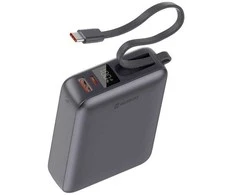 „Swissten“ išorinė baterija 20000 mAh 45 W su integruotu USB-C laidu