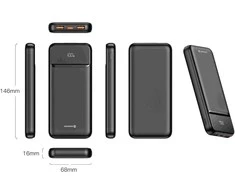 Swissten SWISSTEN, Powerbank, POWER LINE II, Li-Pol, 5/9/12V, do �adowania telefon�w i innych urz�dze�, 22013916, 10000mAh, juoda
