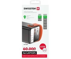 Sourcing „Powerbank“ šaltinis „Swissten Power Line Power Bank“ išorinis įkrovimo akumuliatorius 60 000 mAh / 65 W