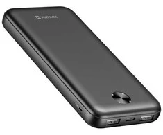SWISSTEN, Nešiojamoji baterija, WORX, Li-Pol, 5/9/12V, telefonams ir kitiems įrenginiams įkrauti, 22013949, 10000mAh, juoda