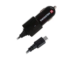 Swissten Premium automobilinis įkroviklis 12 / 24V su mikro USB laidu