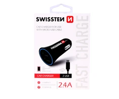 Krautuvas Swissten Automobilių kroviklis 2x USB-A 2.4 A (20110900)
