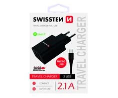 Swissten įkroviklis 2x USB-A 2.1 A (22052000)