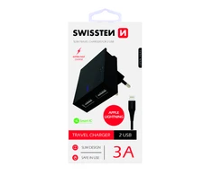 Swissten įkroviklis 2x USB-A 3 A (22048000)