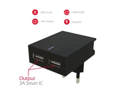 Swissten įkroviklis 2x USB-A 3 A (22031000)