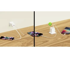 Įkroviklis Swissten SWISSTEN Adapteris sieciowy SlideCHARGE GaN 45W, 1 port, su kablem USB-C