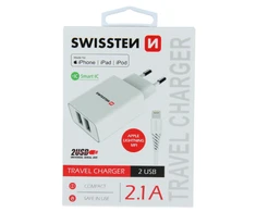 Swissten įkroviklis 2x USB-A 2.1 A (22055000)