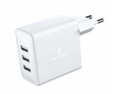 Įkroviklis Swissten Smart IC tinklo įkroviklis 3x USB 3A 15W