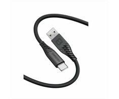 SWISSTEN SOFT SILICONE datový kabelis USB - USB-C 0.4m juoda