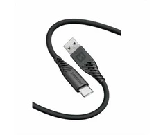SWISSTEN SOFT SILICONE datový kabelis USB - USB-C 0.4m juoda