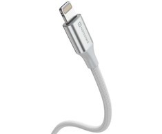 SWISSTEN TEXTILE II duomenų kabelis USB-C – žaibiškas 1,5 m baltas