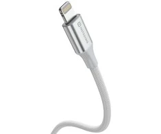 SWISSTEN TEXTILE II duomenų kabelis USB-C – žaibiškas 1,5 m baltas
