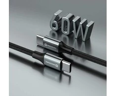 SWISSTEN TEXTILE II datový kabelis USB-C - USB-C 1.5m juoda