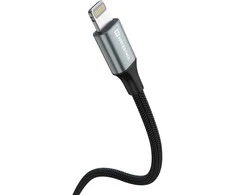 SWISSTEN TEXTILE II datový kabelis USB - Lightning 1.5m juoda