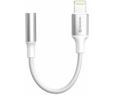 Adapteris AV Swissten Textile Lightning to Jack 3.5mm Audio Adapteris 15cm