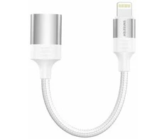 „Swissten Textile Lightning“ – USB-A OTG adapteris, 0,12 m
