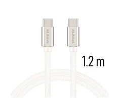 Swissten Textile Universal Quick Charge 3.0 USB-C į USB-C duomenų ir įkrovimo laidas 1,2 m