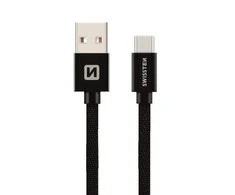 Swissten Textile Universal Quick Charge 3.1 USB-C duomenų ir įkrovimo laidas 3m