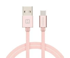 Swissten Textile Universal Quick Charge 3.1 USB-C duomenų ir įkrovimo laidas 1,2 m