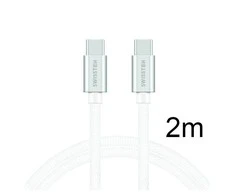Swissten Textile Universal Quick Charge 3.0 USB-C į USB-C duomenų ir įkrovimo laidas 2 m