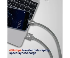 Swissten Textile Universal Quick Charge 3.1 USB-C duomenų ir įkrovimo laidas 1,2 m