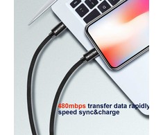 Swissten tekstylny USB-C - Lightning mFi 1.2m juoda