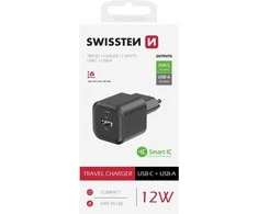 „Swissten“ kelioninis įkroviklis 12 W USB-C / USB-A