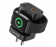 Swissten kelioninis įkroviklis USB-A / USB-C / iWatch