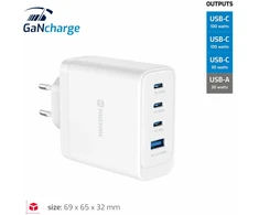 Swissten Travel Charger Core Gan 2x USB-C PD 100W / USB-C 20W / USB-A QC 30W QC