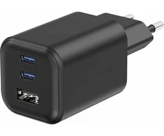 Swissten Travel Charger GaN 2x USB-C / PD USB-A / 18W QC / 65W