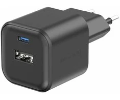Swissten kelioninis įkroviklis GaN USB-C 35W PD / USB-A 27W QC