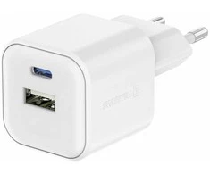 Swissten kelioninis įkroviklis GaN USB-C 35W PD / USB-A 27W QC