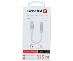 Swissten USB-C prie 3,5 mm garso adapteris telefonams 15 cm
