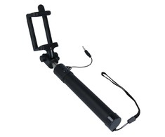 Swissten asmenukių lazda su laidu Wired Selfie Stick 81cm su valdymo mygtuku (Juoda)