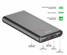 Powerbank Swissten Swissten Power Bank Worx II 10000 mAh
