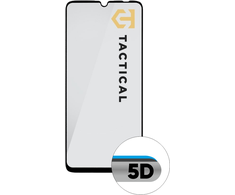 Tactical apsauginis stiklas Shield 5D skirtas Xiaomi Redmi 13C 4G/5G/ Poco C65 su juodos spalvos krašteliu