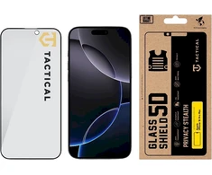 Tactical Apsauginis stiklas Shield Privacy Stealth 5D skirtas Apple iPhone 16 Pro Max Juodas