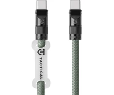 Tactical Wire Snake USB-C 1.2m žalios spalvos