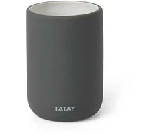 Dantų šepetėlis Tatay Sourcing Dantų šepetėlio laikiklis, minkštas, keraminis, antracito pilkos spalvos, 8411801239582